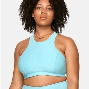 Outdoor Voices Athena Crop Top in Pool Blue